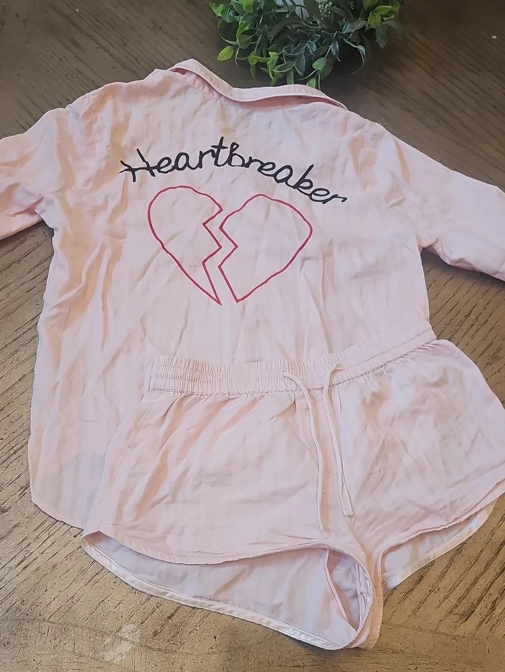 'Heartbreaker' Pajama Set Size S TOPSHOP